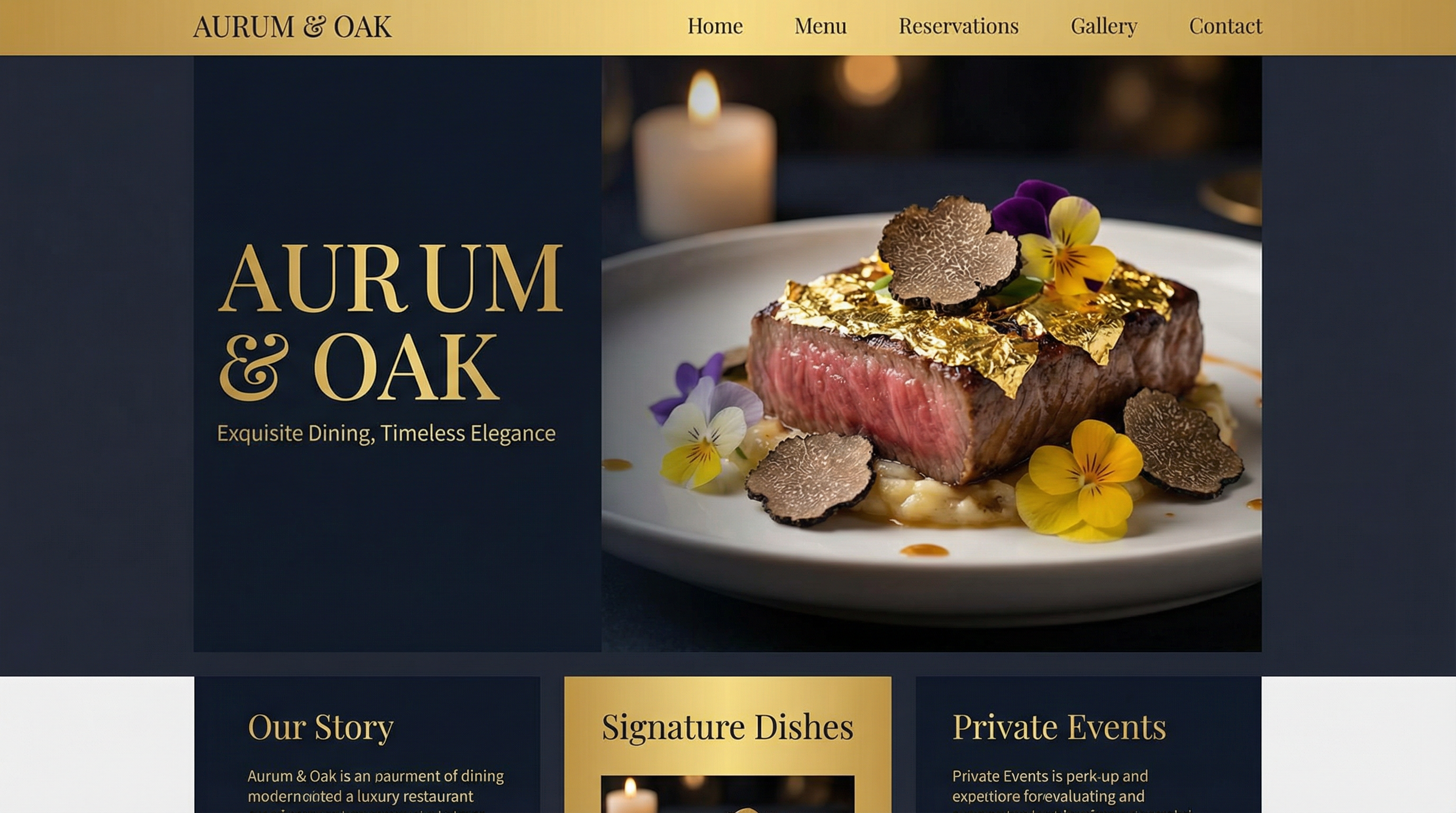 High-End Fine Dining Mockup