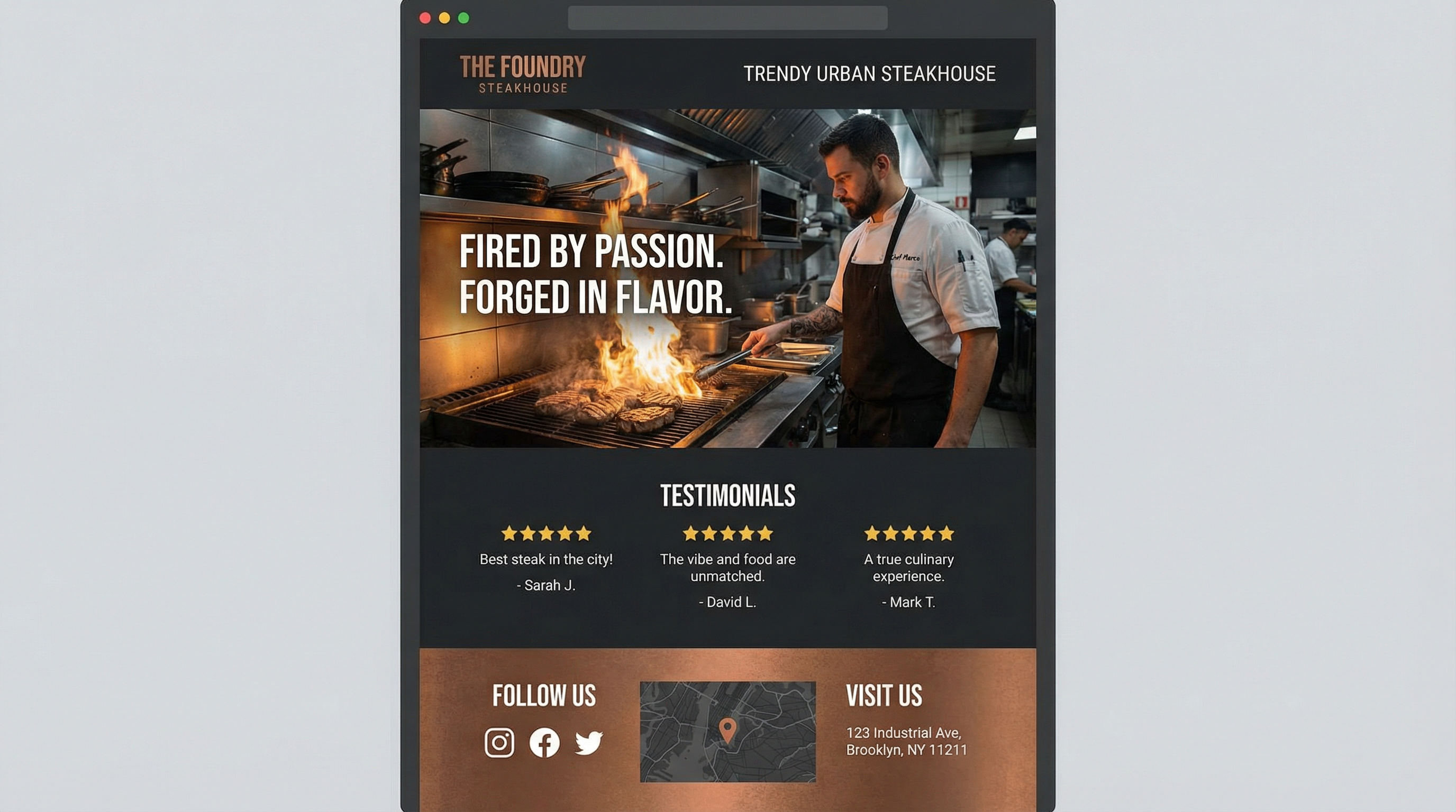 Trendy Urban Steakhouse Mockup