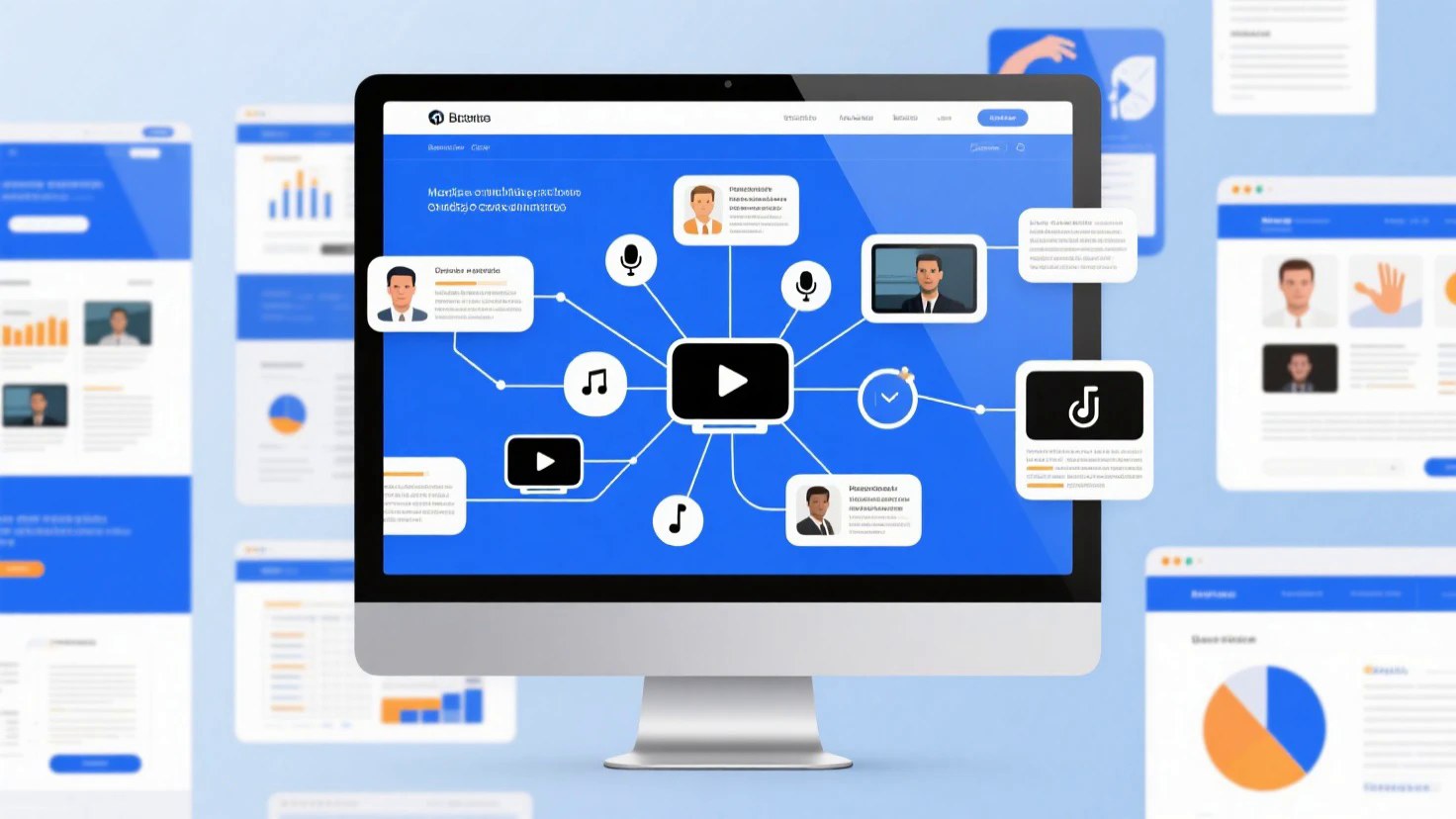 Multimedia distribution across online authority websites and channels